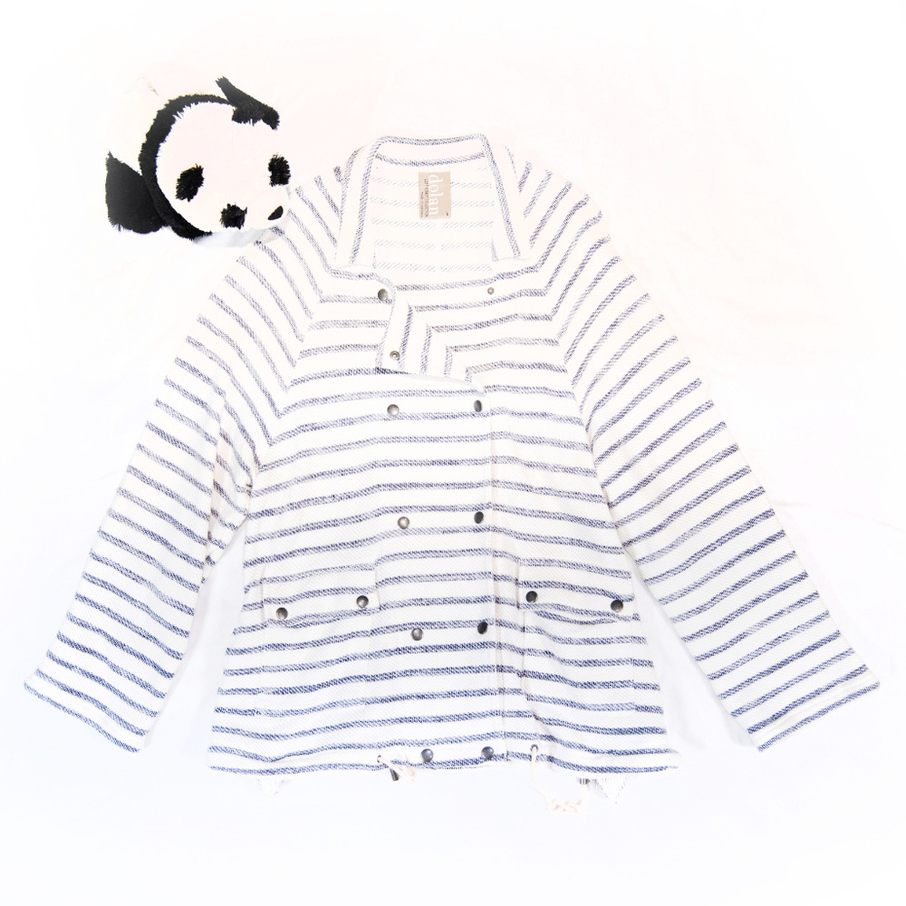 White, blue stripe Dolan jacket